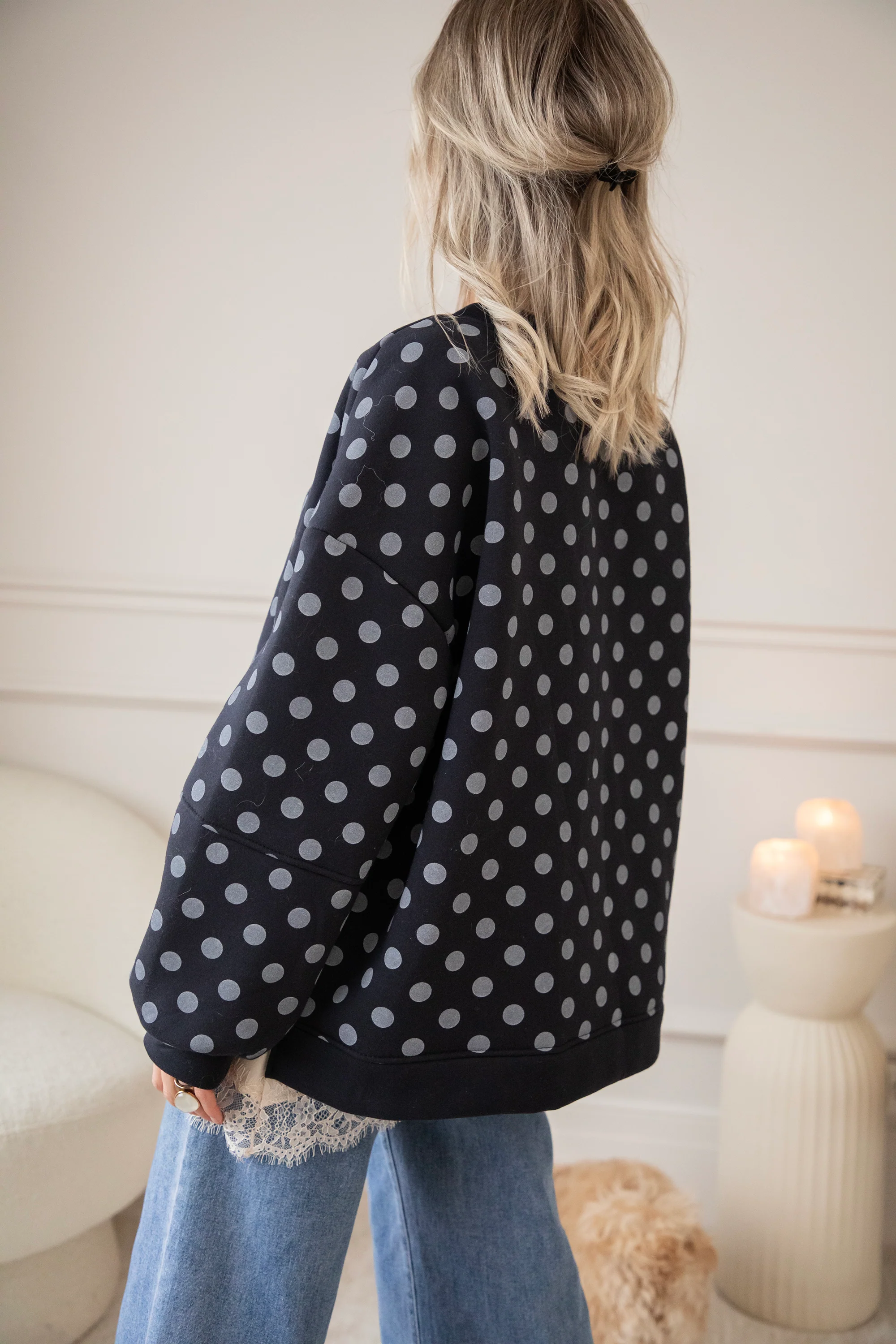 Pop Of Polka Navy - Sweater - Image 10