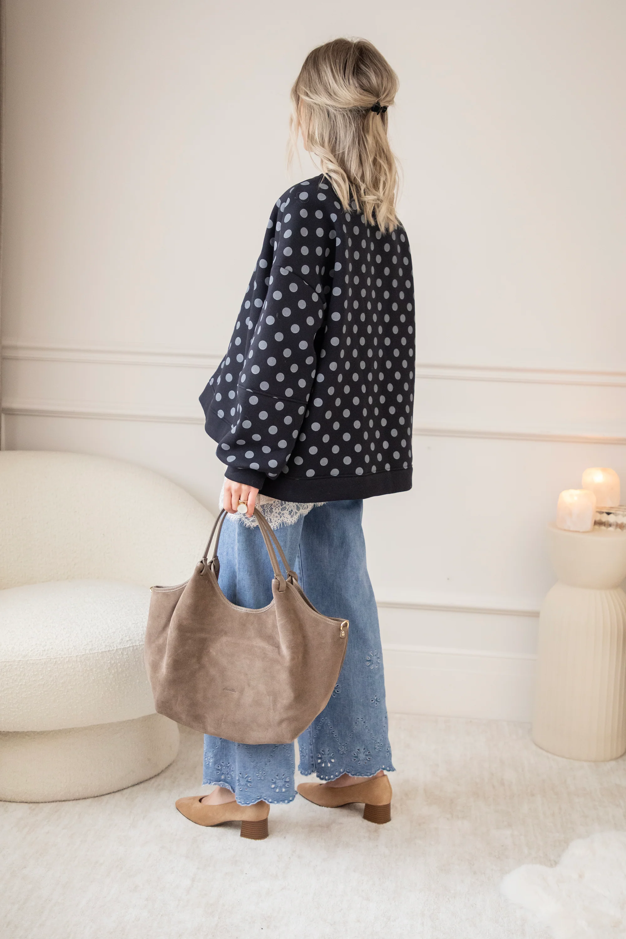 Pop Of Polka Navy - Sweater - Image 12