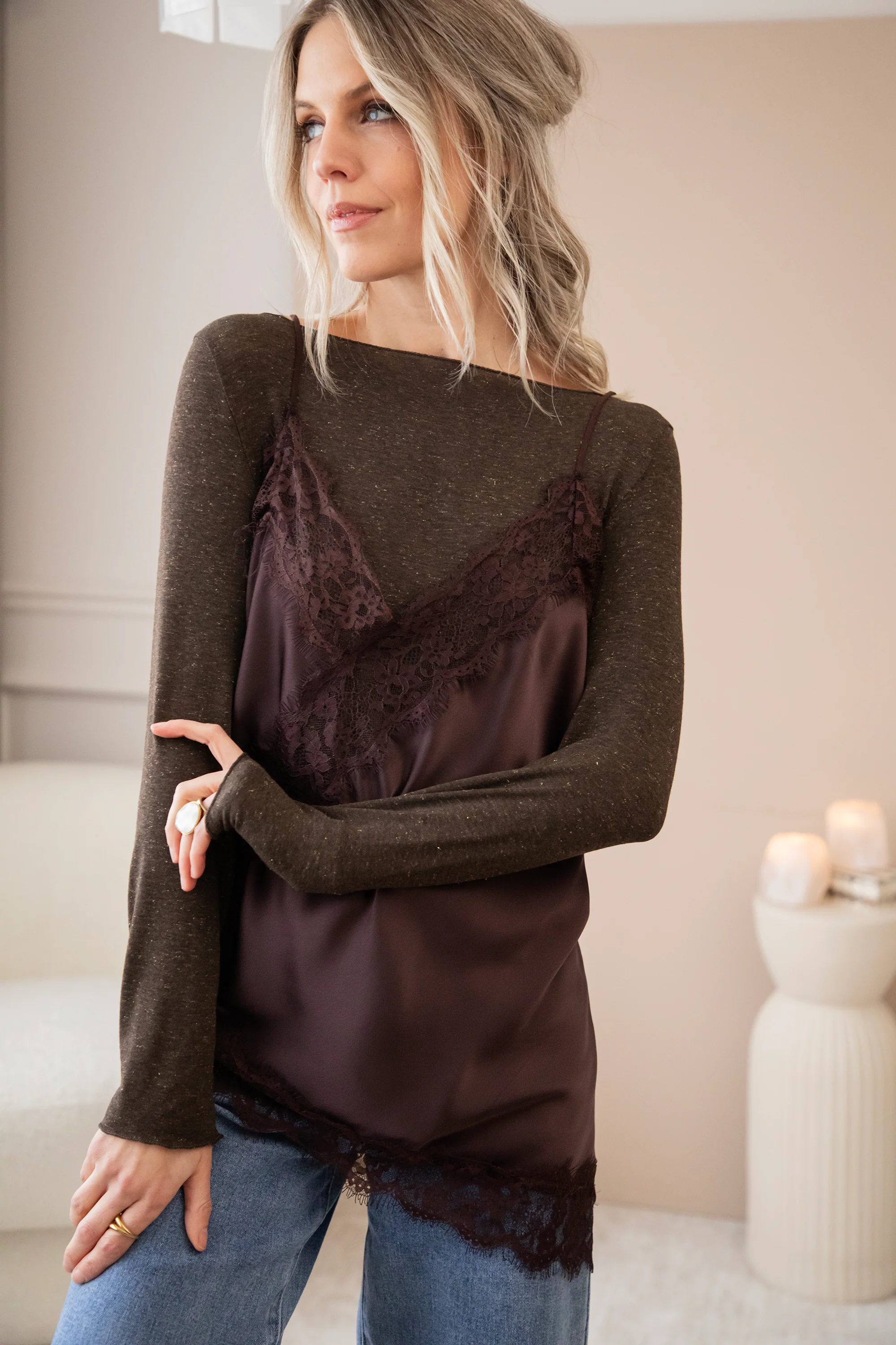 Sibelle Lace Curve Choco - Top - Image 3