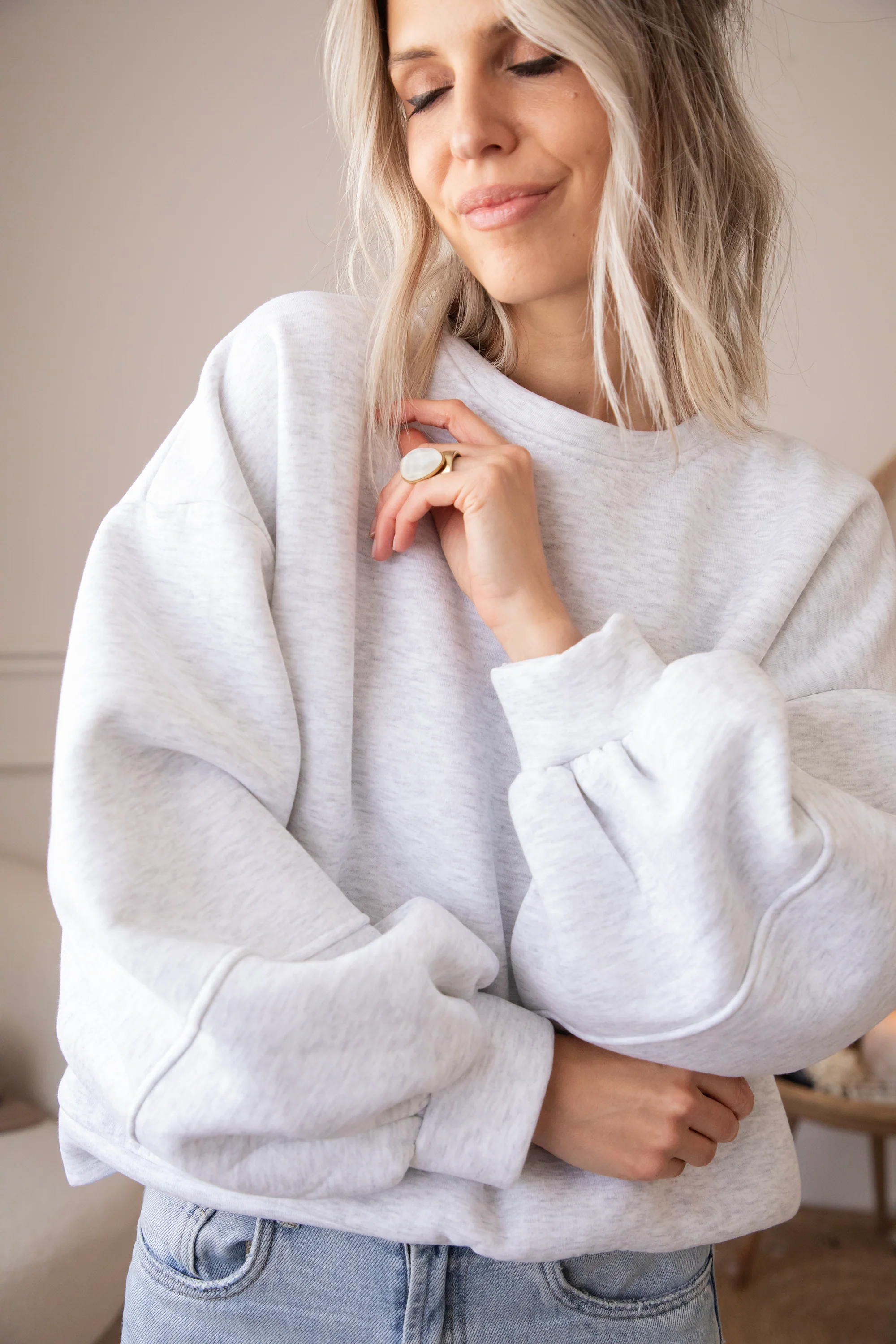 Snuggle Up Soft Grey - Sweater - Image 19