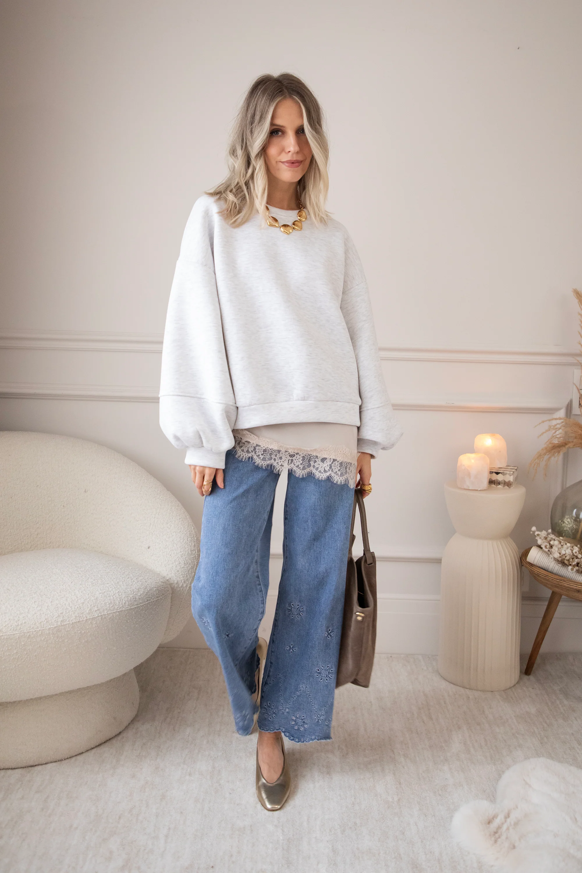 Snuggle Up Soft Grey - Sweater - Image 7