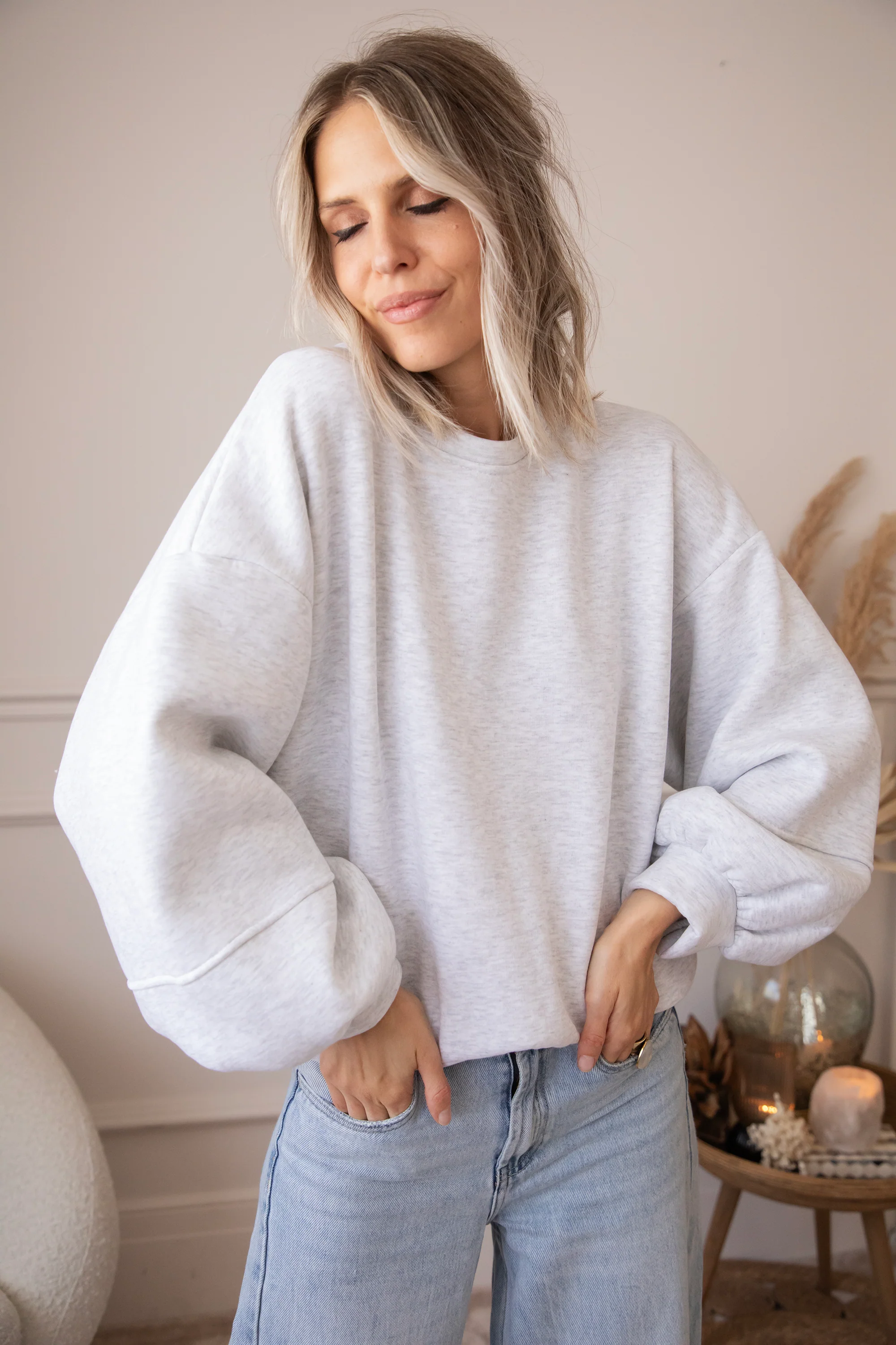 Snuggle Up Soft Grey - Sweater - Image 9