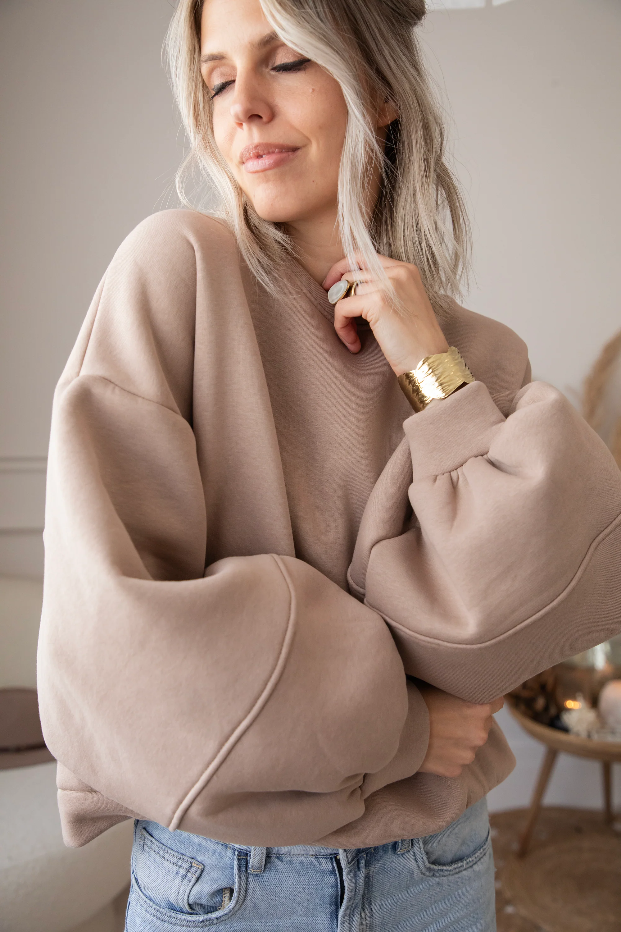 Snuggle Up Taupe - Sweater - Image 14