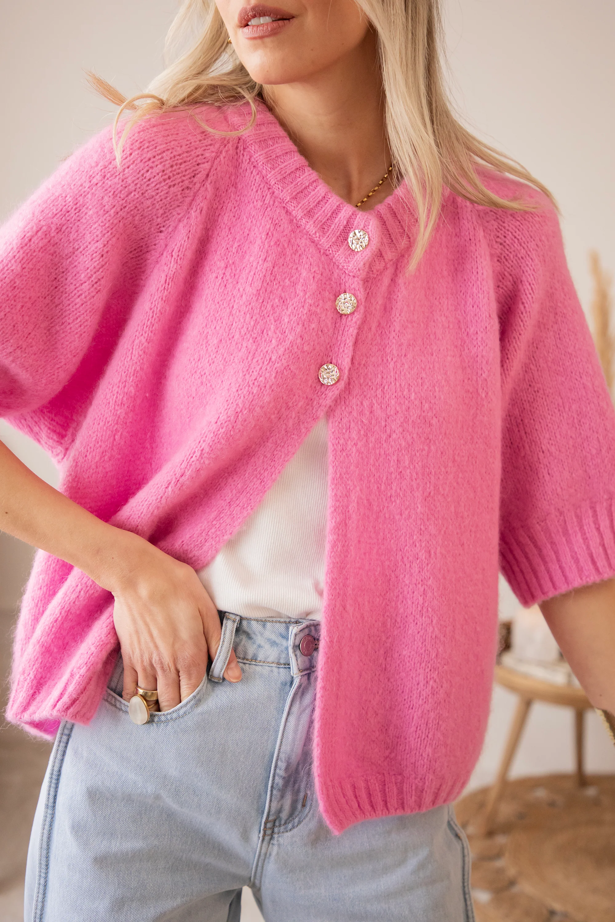 Split Knit Pink - Trui - Image 3