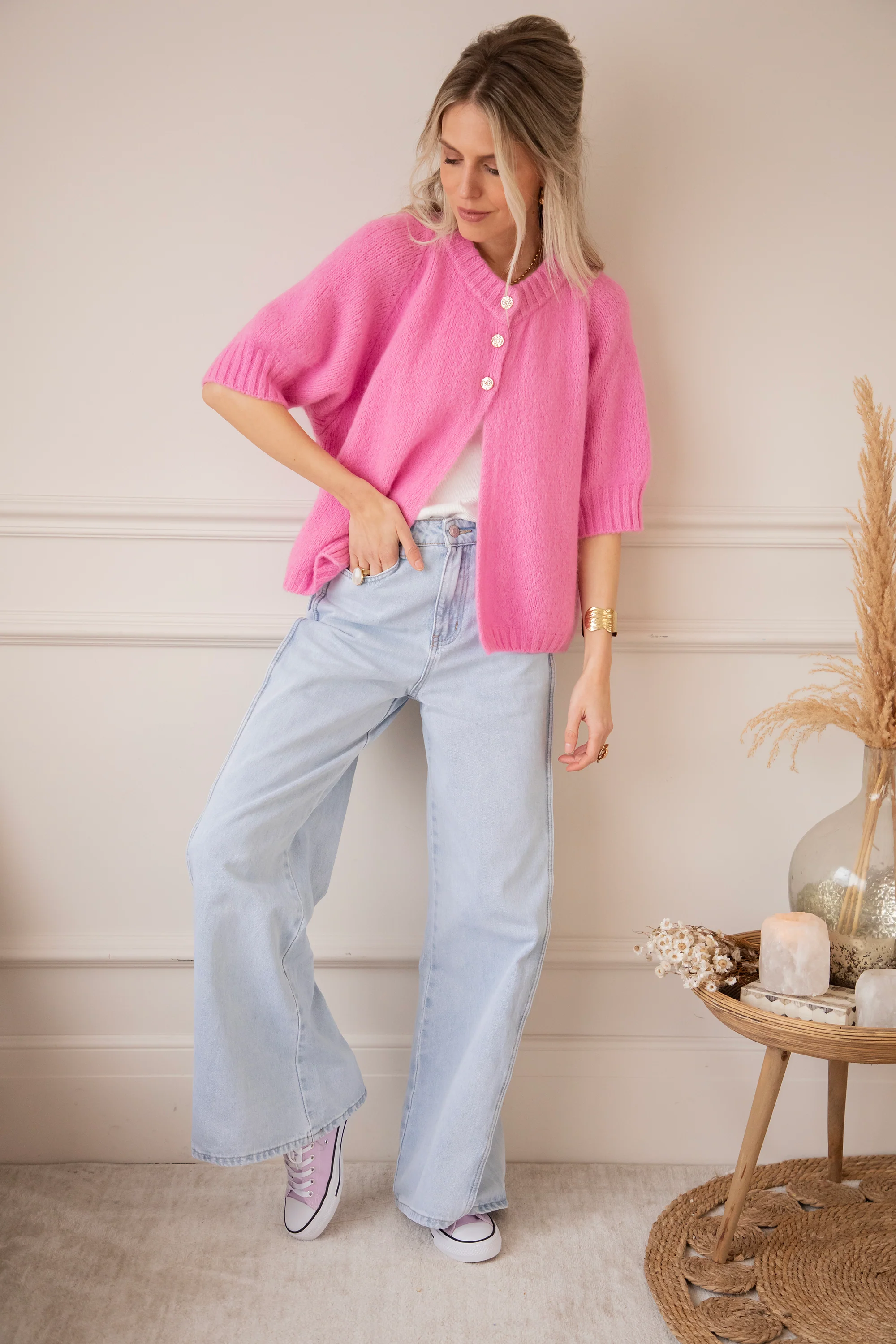 Split Knit Pink - Trui - Image 4