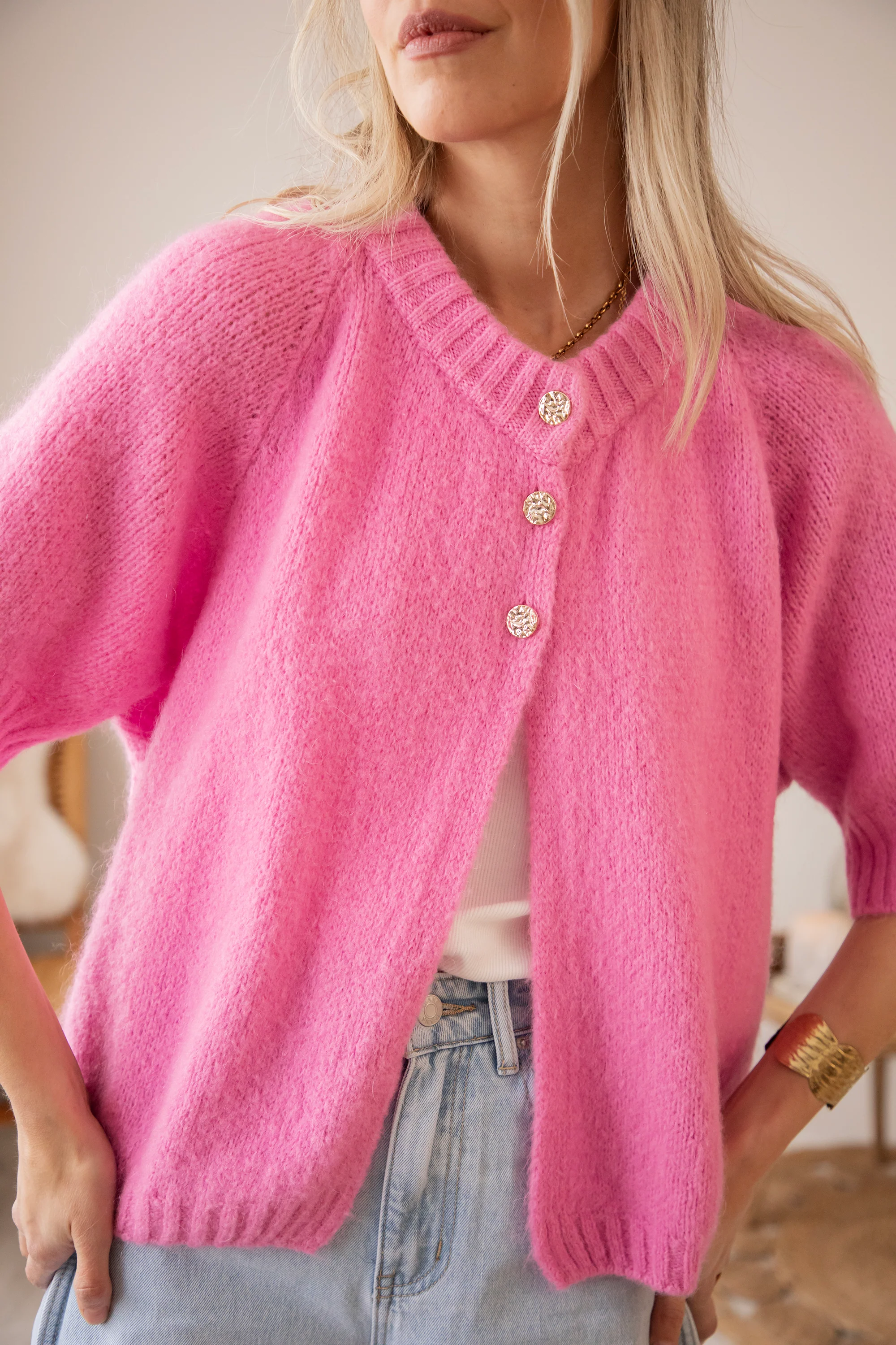 Split Knit Pink - Trui - Image 6
