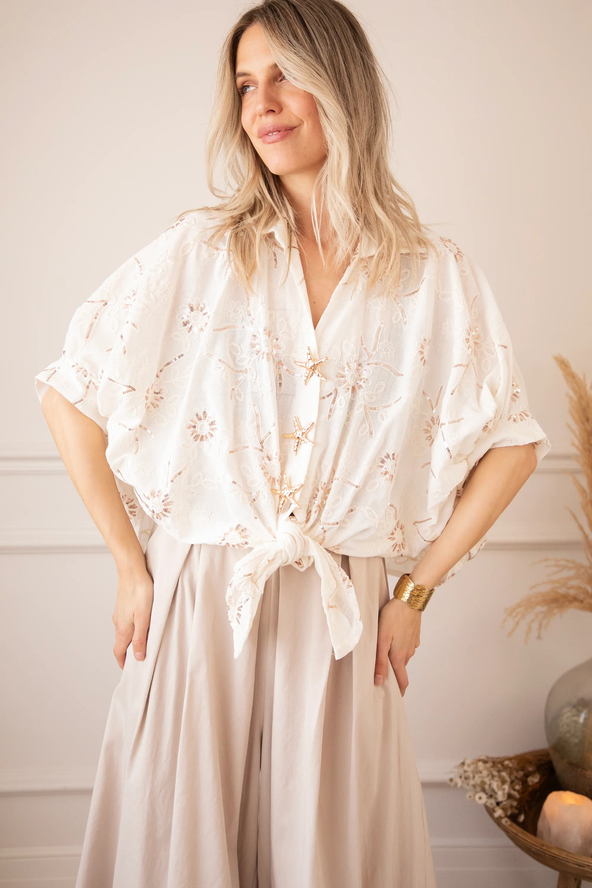 Starfish Blossom Beige - Blouse - Image 6