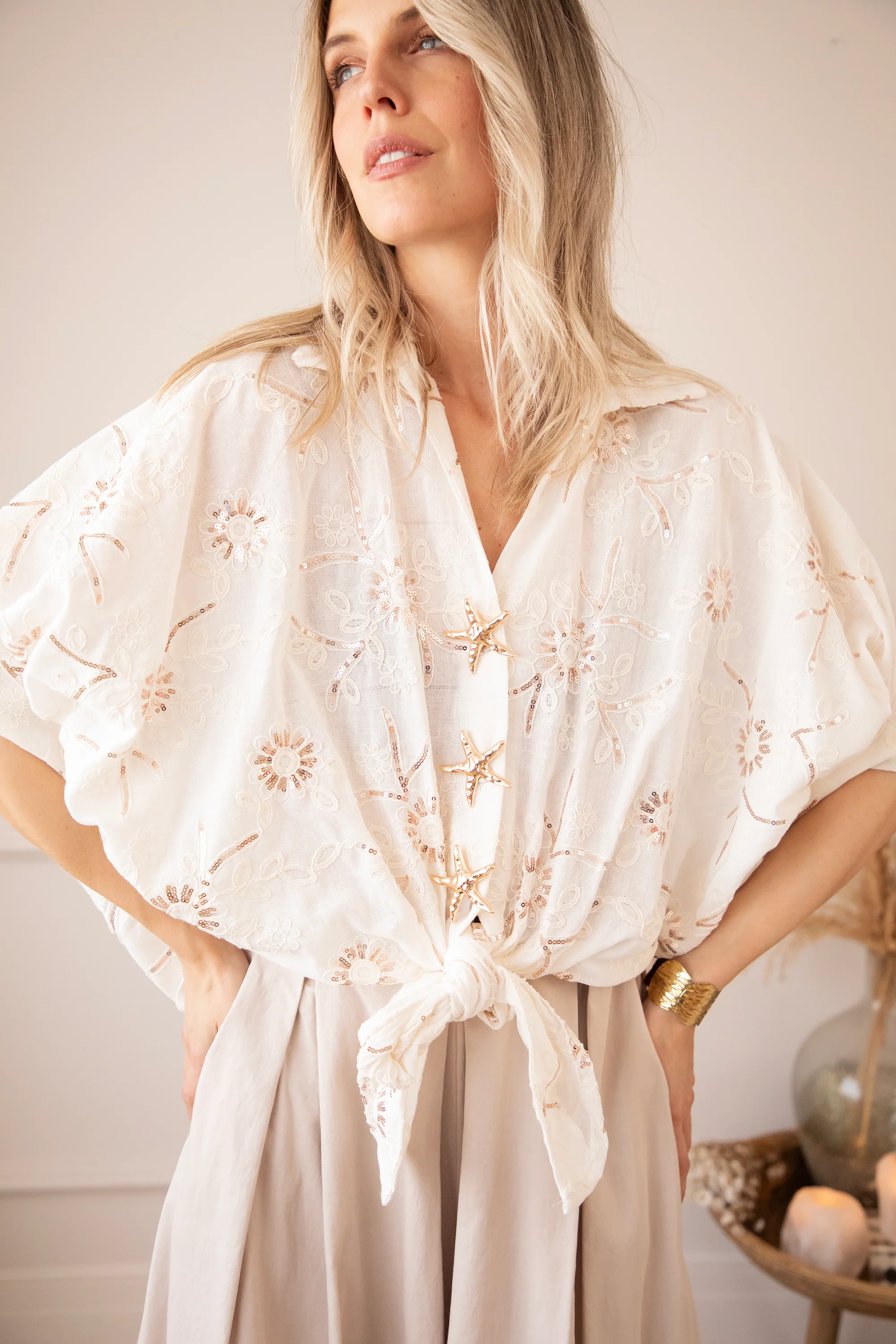 Starfish Blossom Beige - Blouse - Image 7