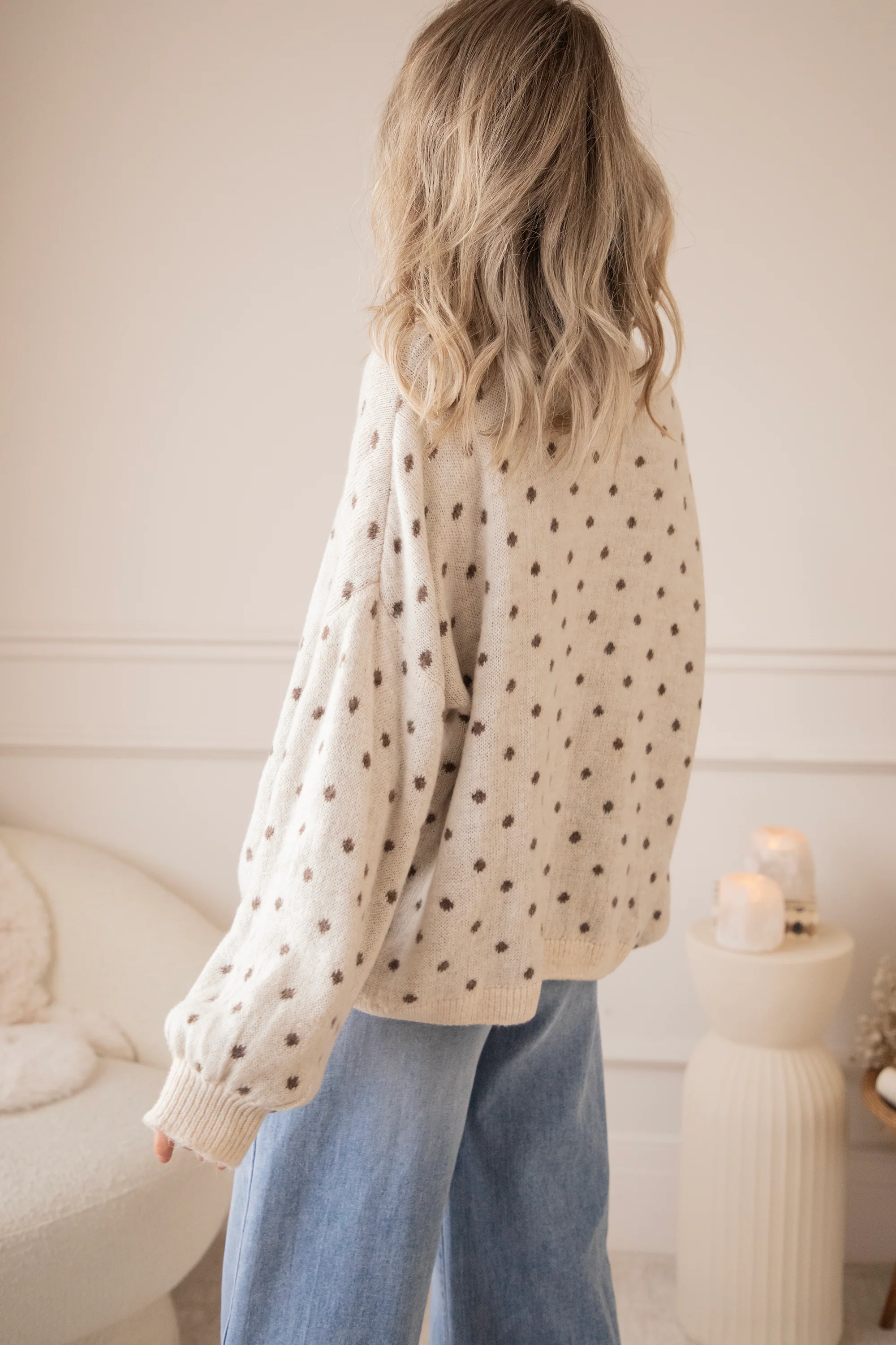 Surrounded By Dots Beige/Choco - Trui - Image 3