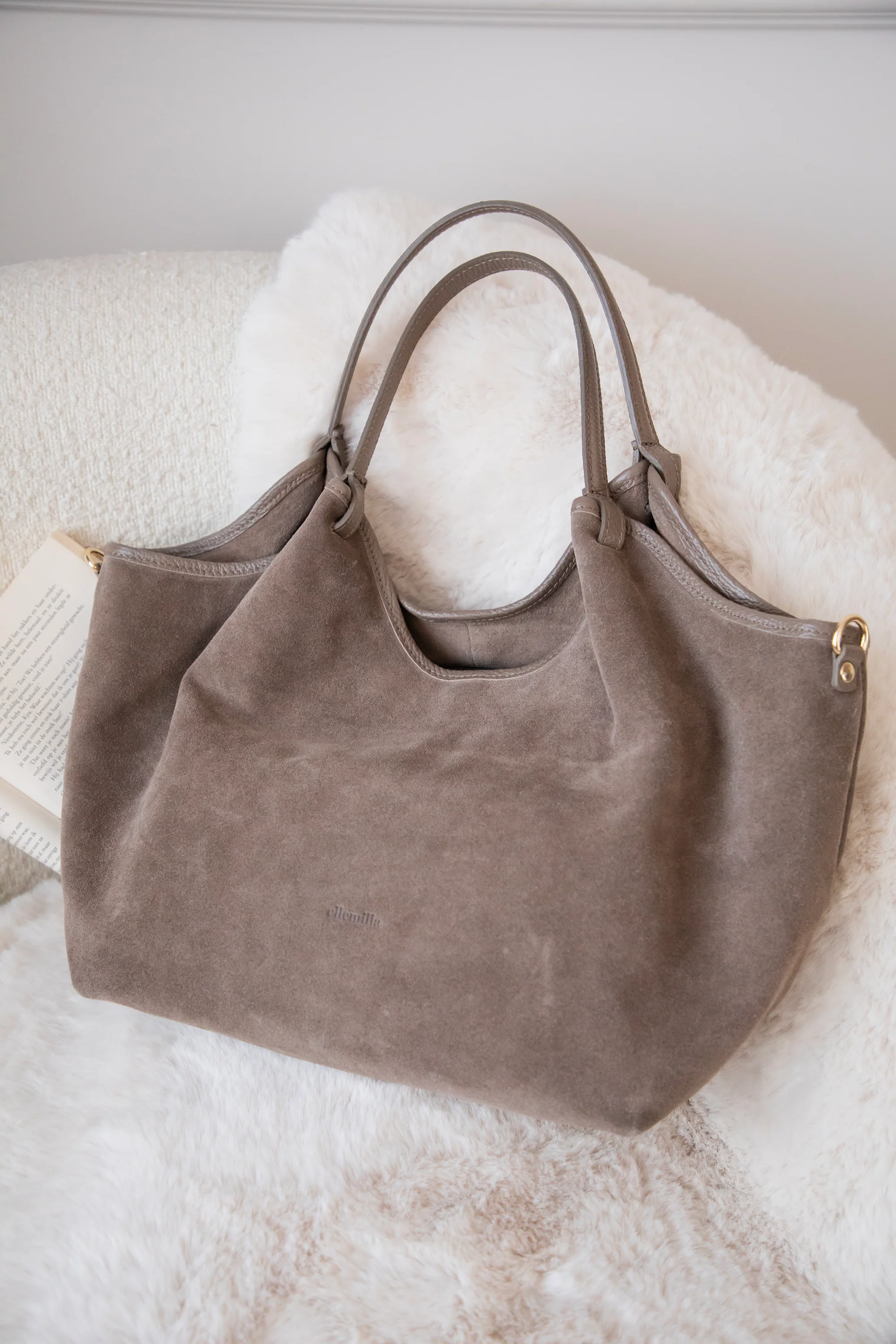 Syma Suede Taupe - Handtas - Image 7