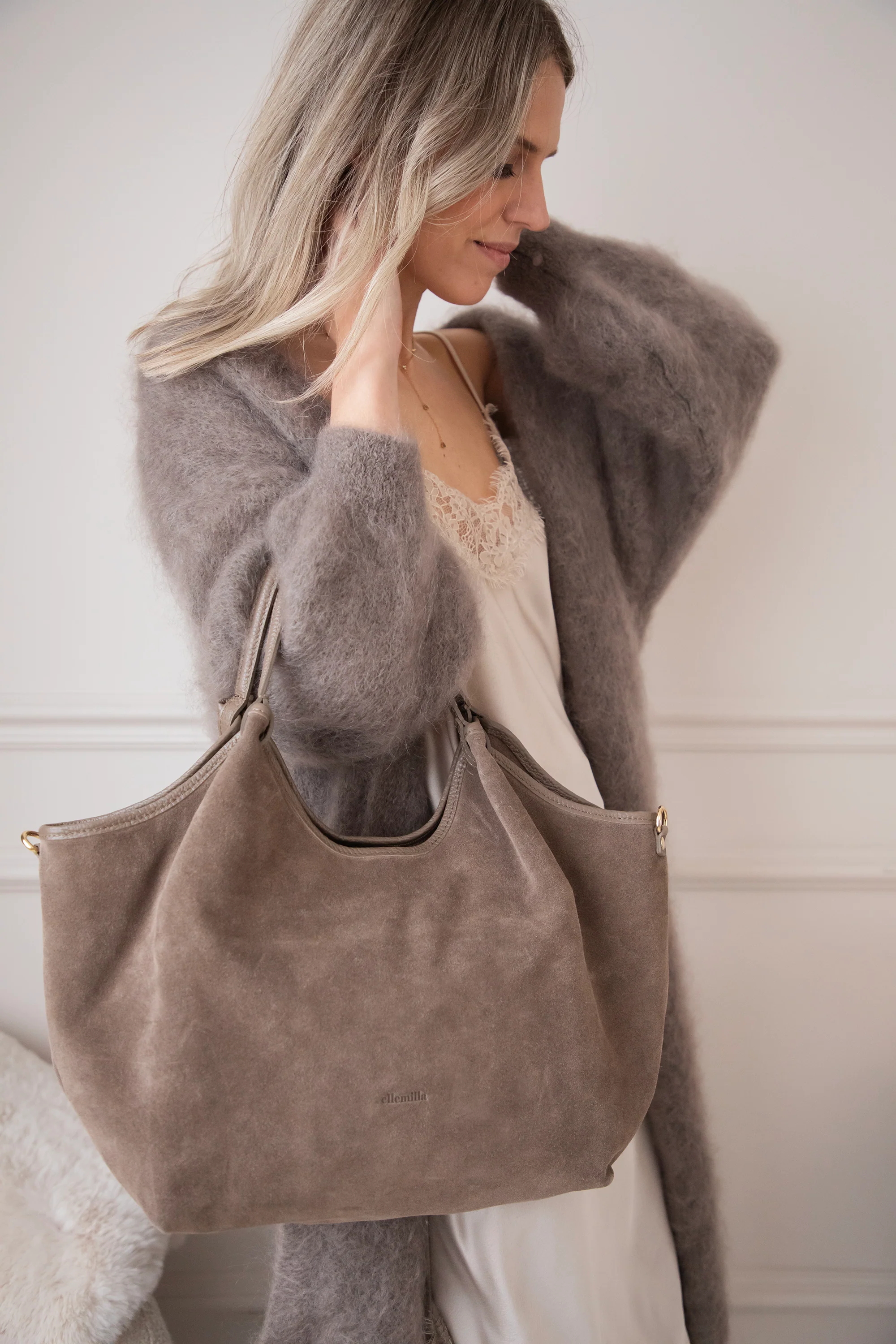 Syma Suede Taupe - Handtas - Image 8