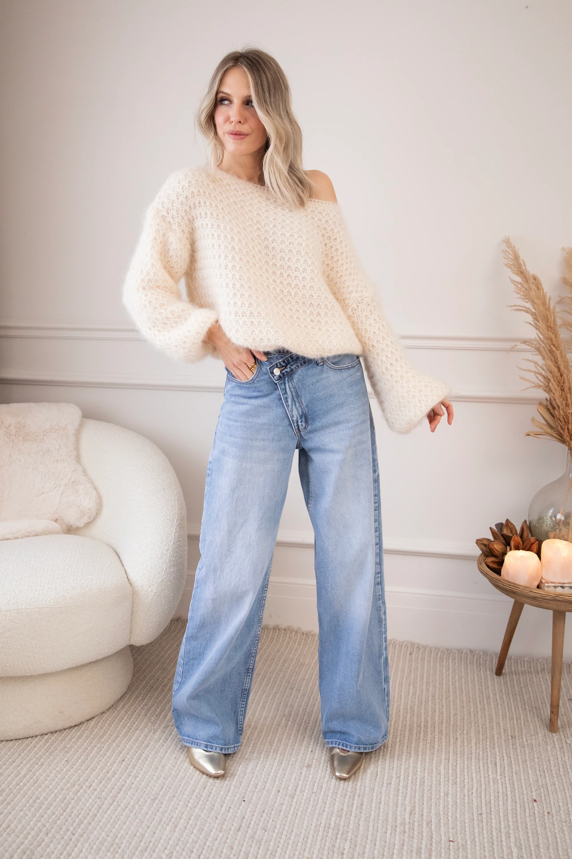 Taille With A Twist Blue - Jeans - Image 3